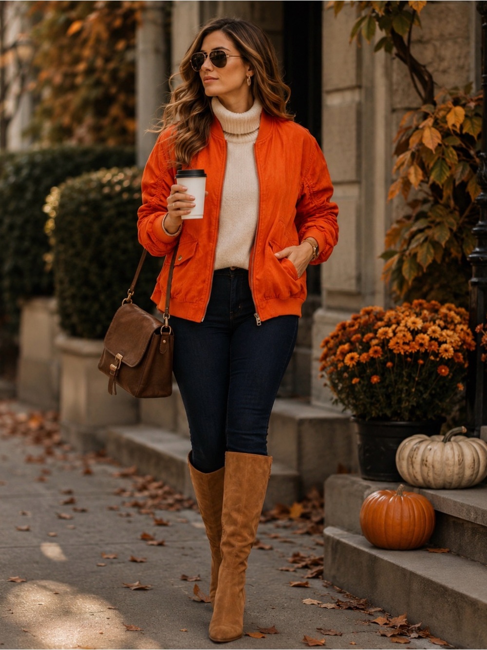 FREE PEOPLE ORANGE LINEN RUCHED BOMBER JACKET ZIP UP LIGHTWEIGHT LINED MEDIUM